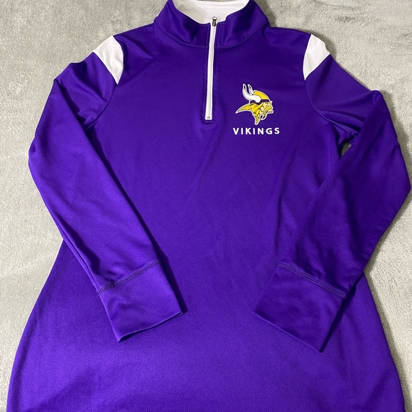 Women’s Large Minnesota Vikings TX3 Cool 1/4 Zip Pullover - Picture 2 of 15